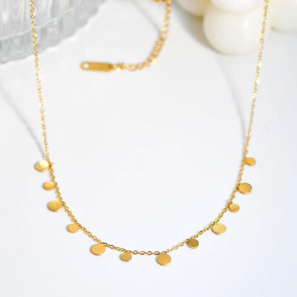 Alternating Circle Necklace In Gold - Insideout