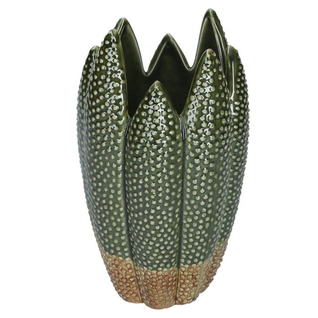 Antiqued Green Cacti Vase - Insideout