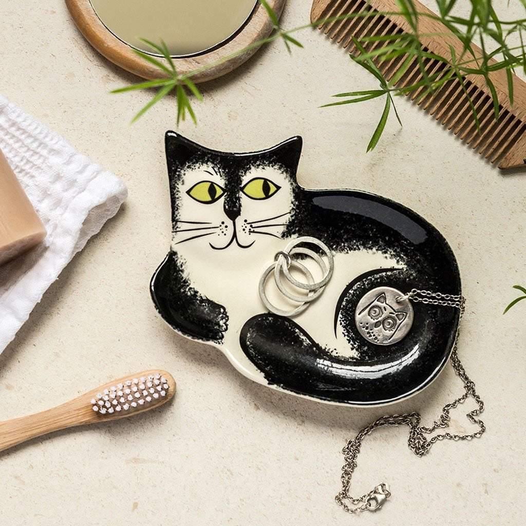 Cat Trinket Dish Black & White - Insideout