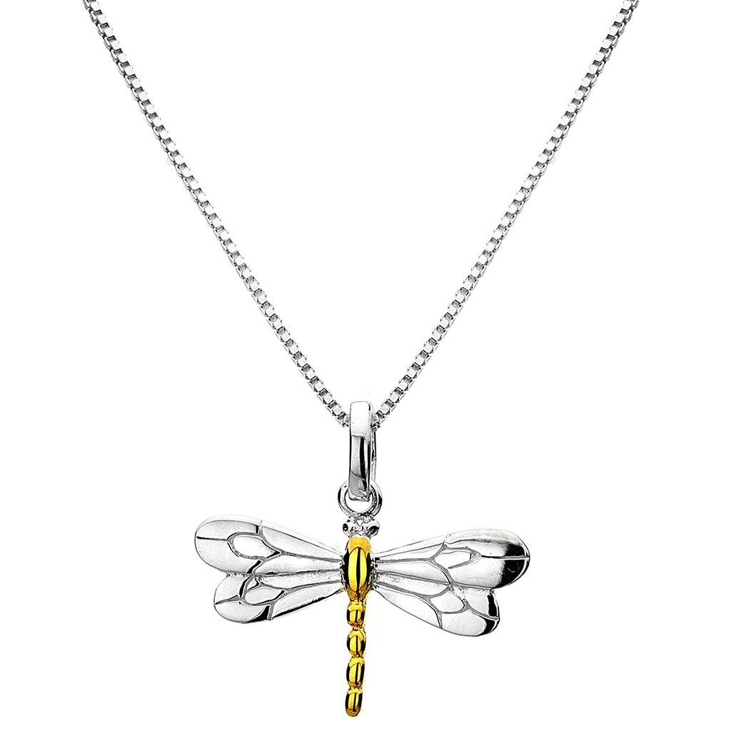 Dragonfly Sterling Silver Pendant Necklace - Insideout