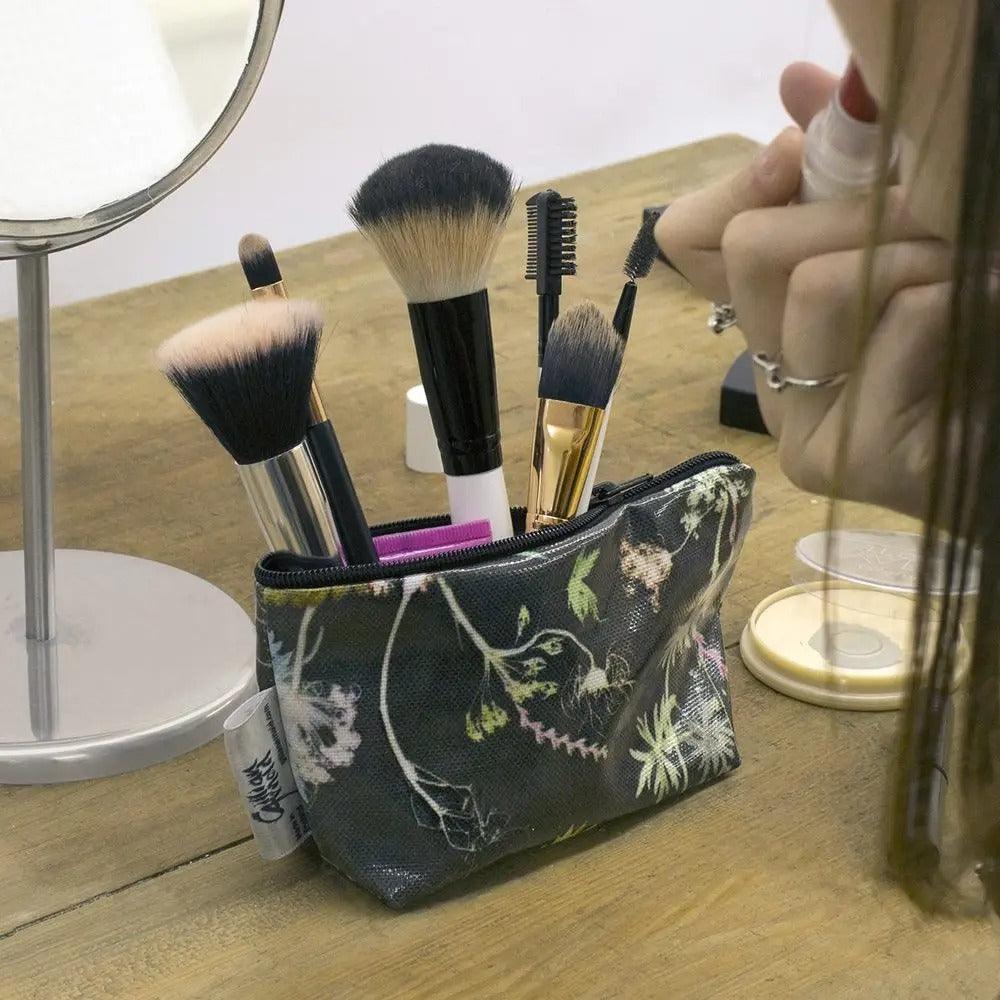 Edwardian Blooms Travel & Beauty Makeup Bag - Insideout