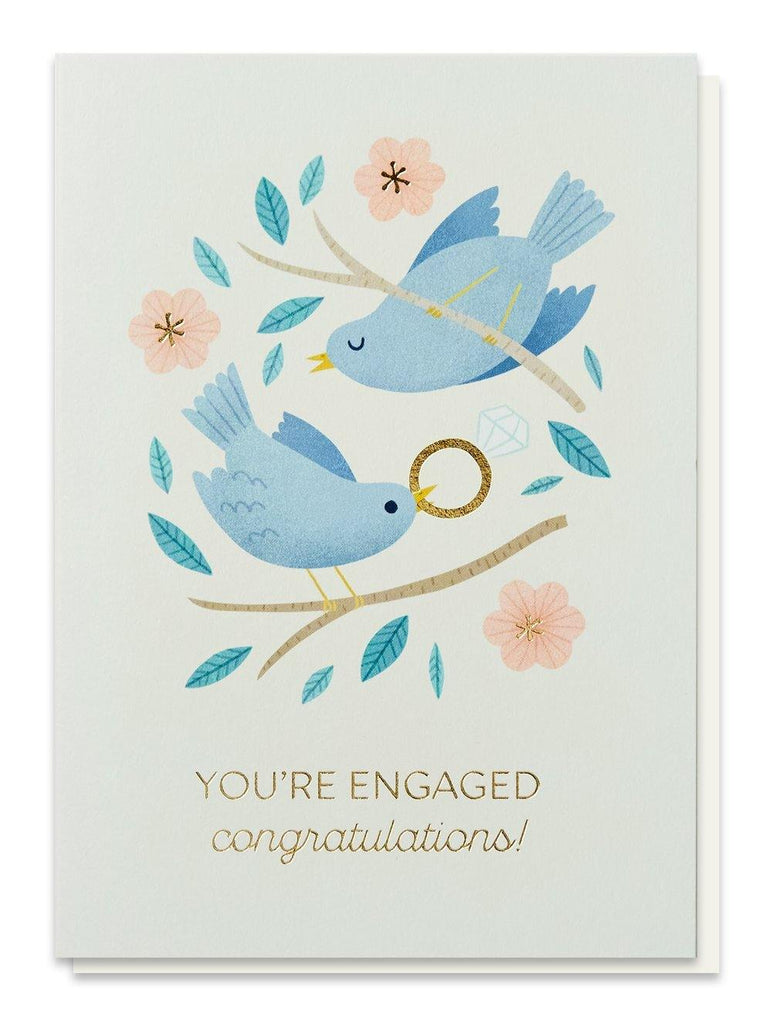 Engaged Birds Card - Insideout