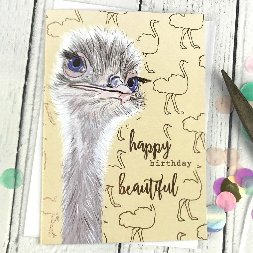FA10 Happy birthday beautiful card - Insideout