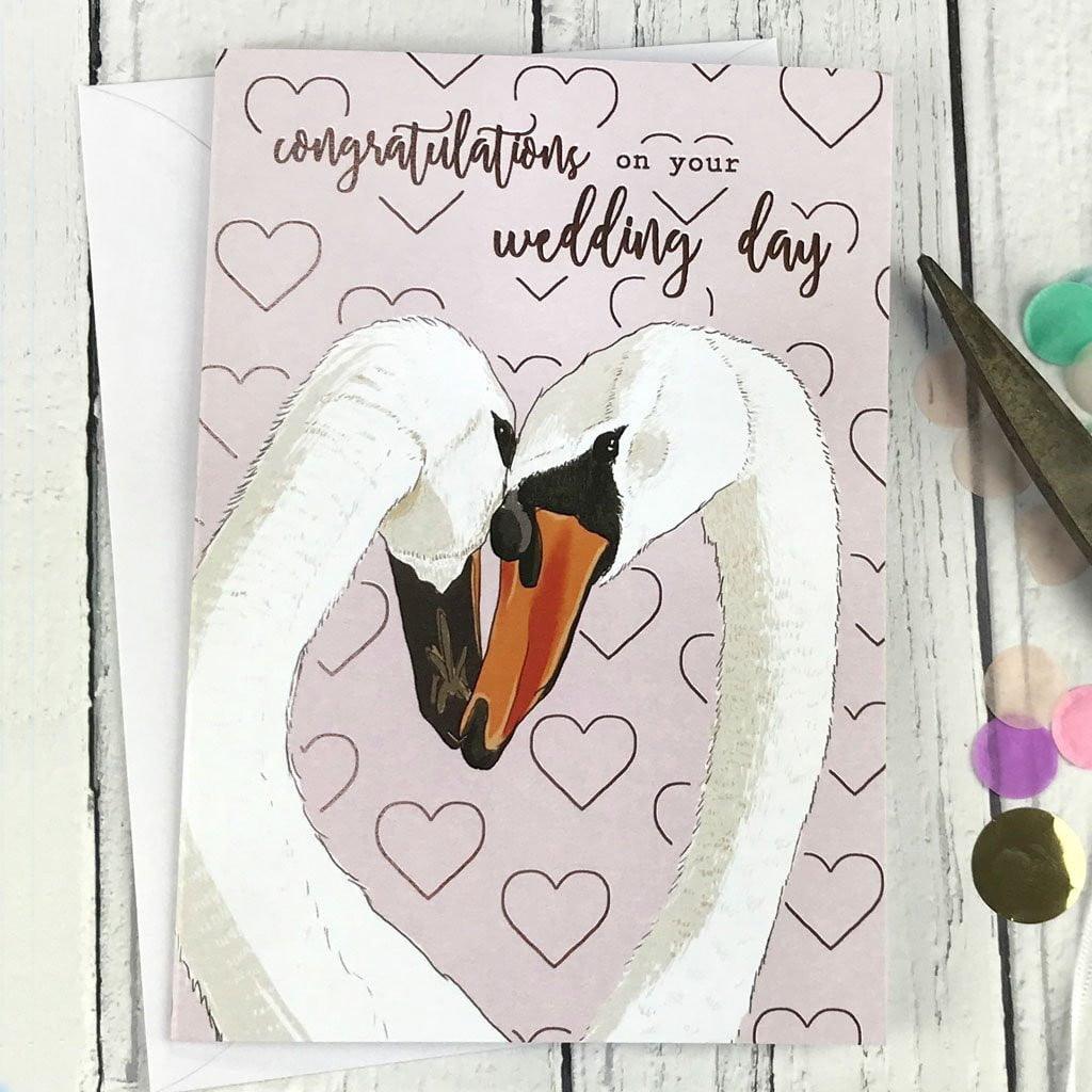 FA141 Congratulations on your wedding day card - Insideout