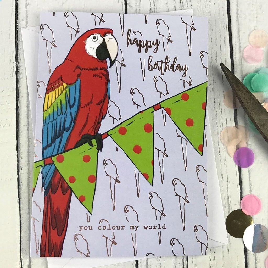 FA28 Happy birthday you colour my world card - Insideout