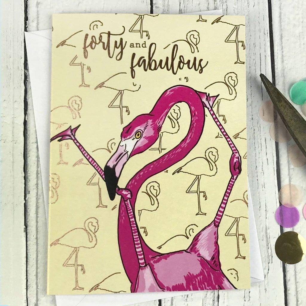FA83 Forty and fabulous card - Insideout