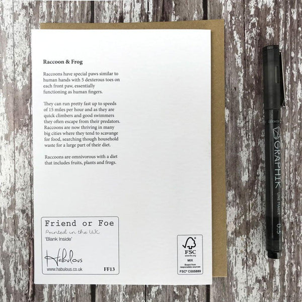 FF13 Raccoon & Frog Foiled Card - Insideout