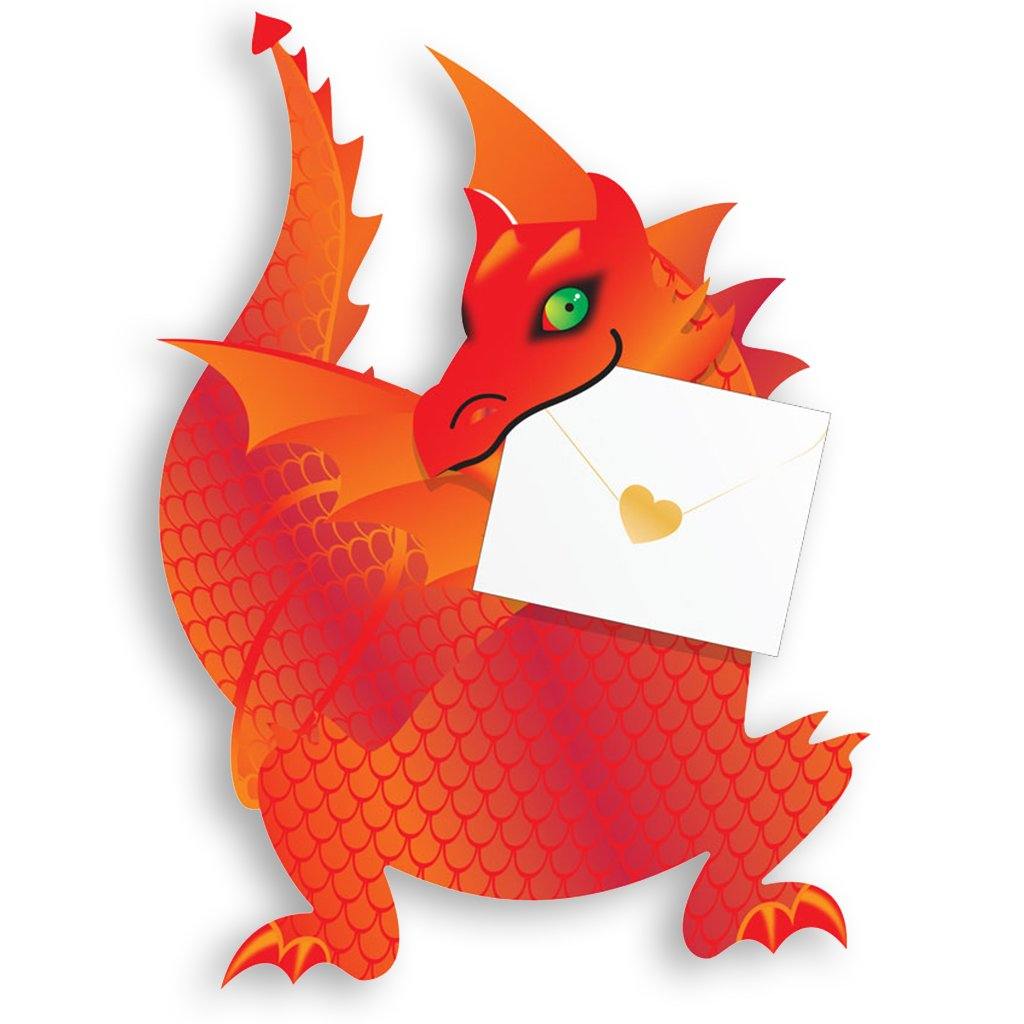 Flame Dragon Pop Up Card - Insideout