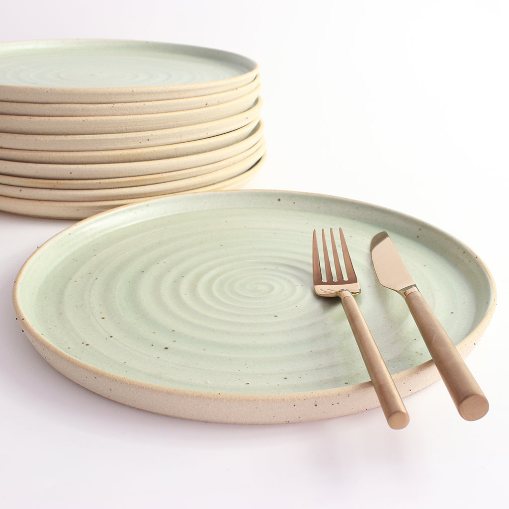 Mint Green Dinner Plate Stone - Habulous