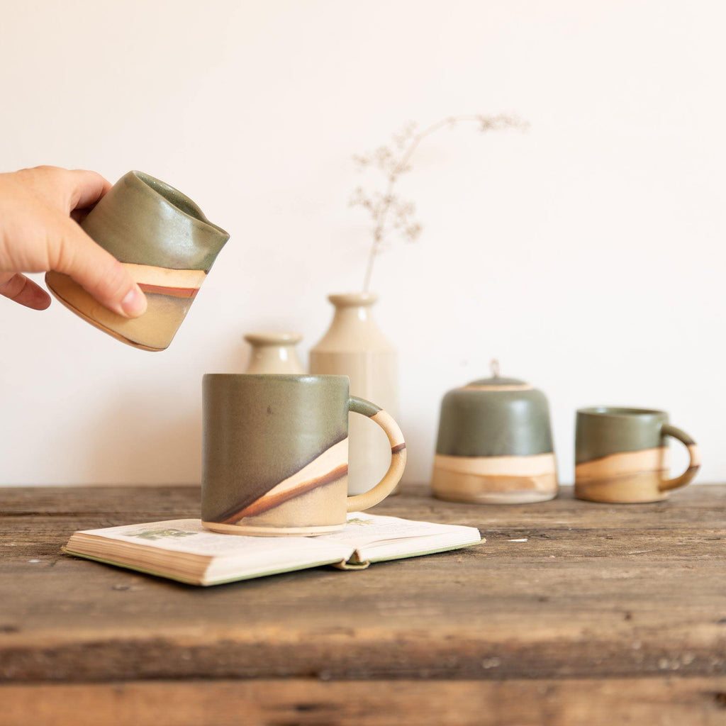 Handmade Ceramic Mug Moorland Series - Insideout