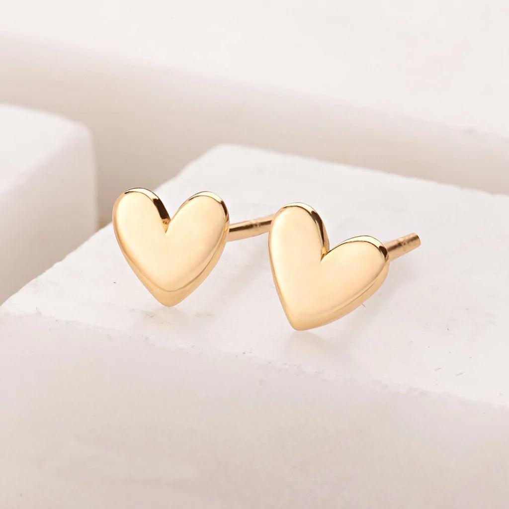 Heart Stud Earrings Gold - Insideout