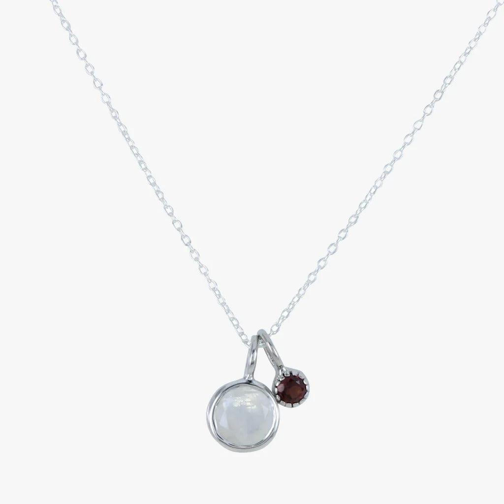 Iris Moonstone & Garnet Necklace - Insideout