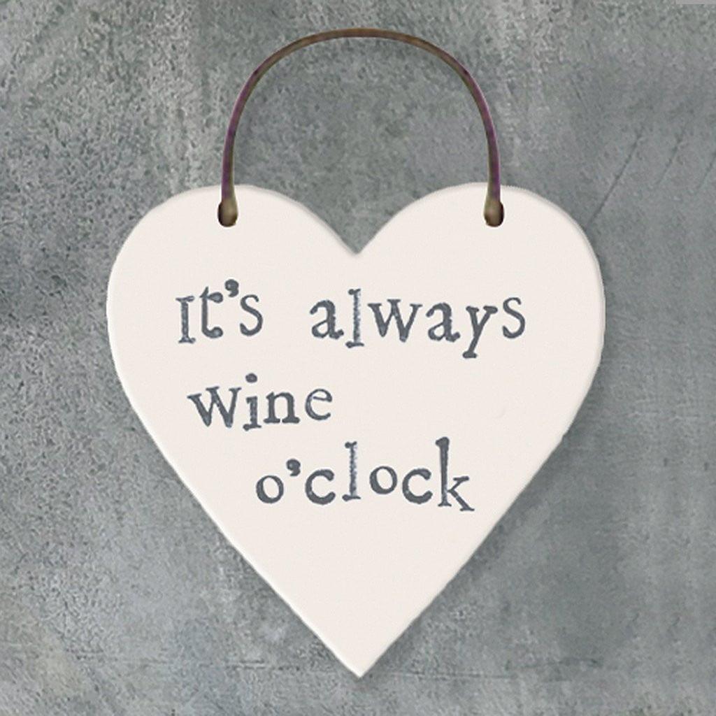 It's Always Wine O'Clock Heart Tag - Insideout