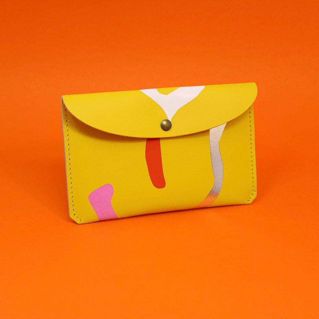Large Abstract Purse Yellow - Insideout