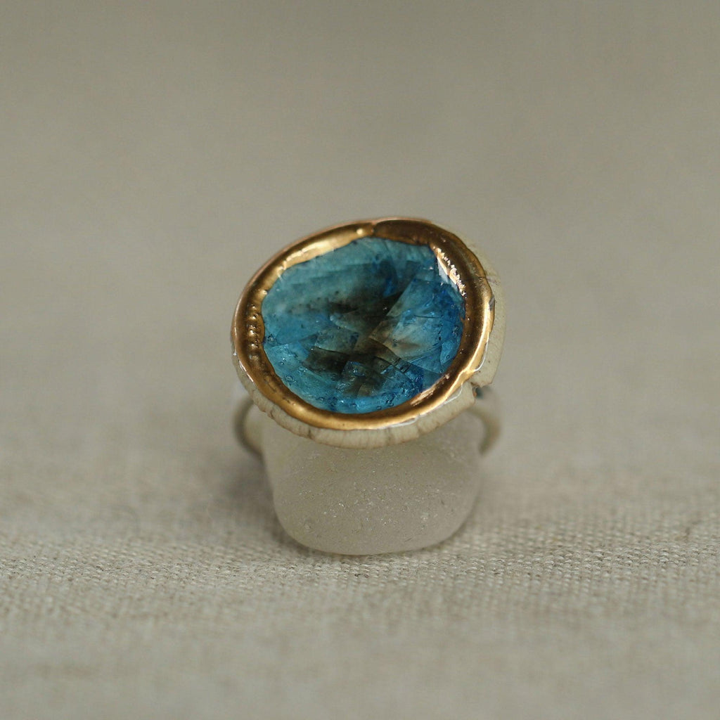 Large Round Blue Reef Ring - Insideout