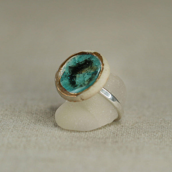 Large Round Turquoise Reef Ring - Insideout