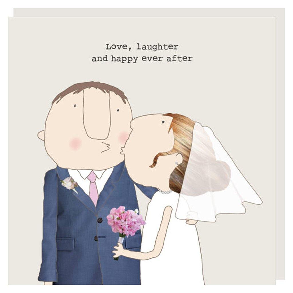 Love Laughter Wedding Card - Insideout