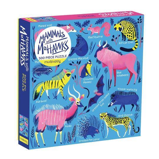 Mammals With Mohawks 500 Piece Jigsaw Puzzle - Insideout