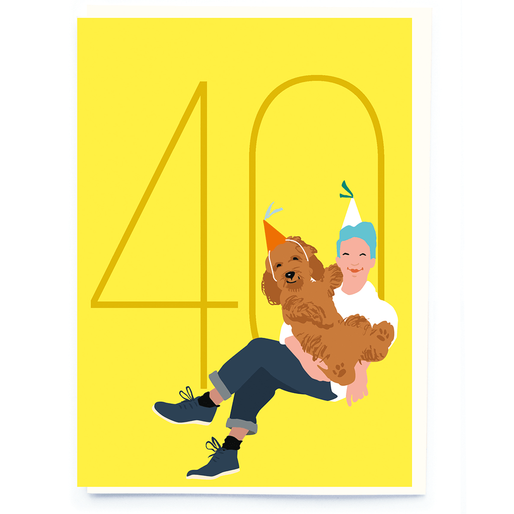 Mens Age 40 Card - Insideout