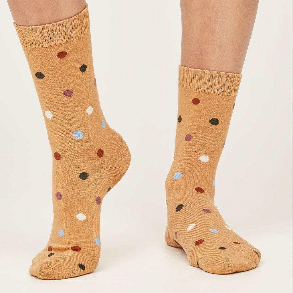 Multicolour Rainbow Socks Mango Yellow - Insideout