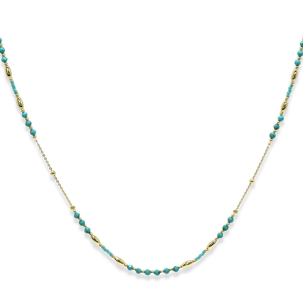 Horus Turquoise Gold Gemstone necklace