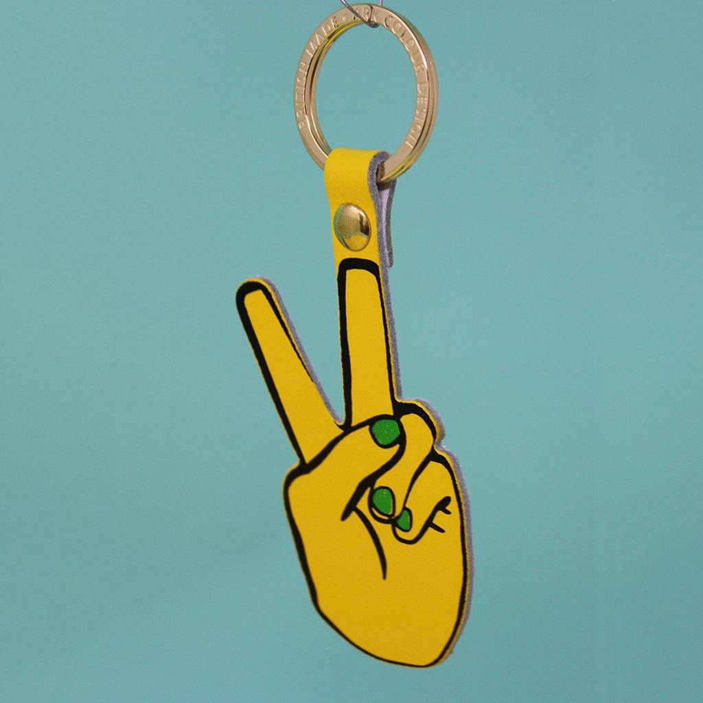 Peace Key Fob Yellow - Insideout
