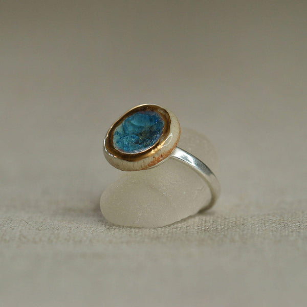 Small Round Blue Reef Ring - Insideout