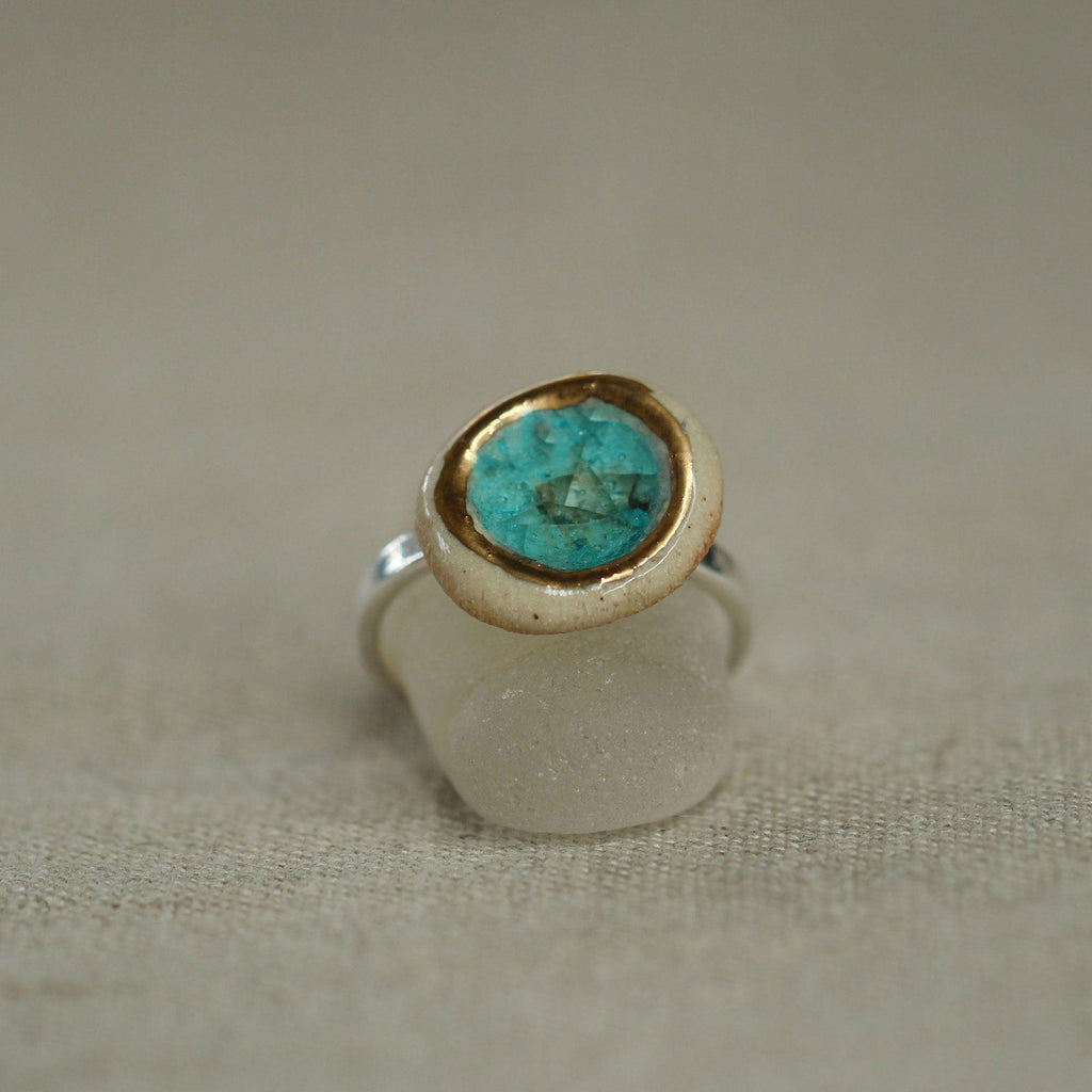 Small Round Turquoise Reef Ring - Insideout