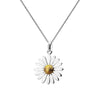 Sterling Silver And Brass Daisy Pendant Necklace - Insideout