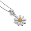 Sterling Silver Daisy Pendant With Gold Plate Domed Centre - Insideout