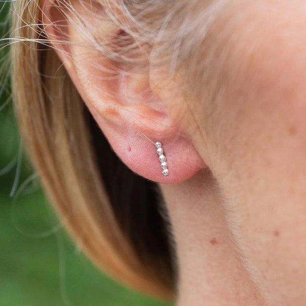 Sterling Silver Dotty Stick Mini Studs - Insideout
