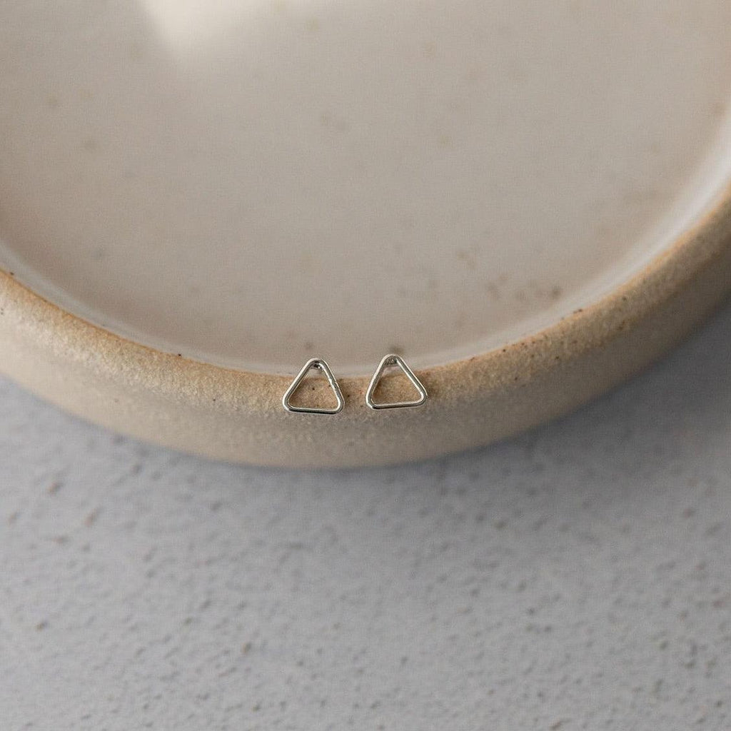 Sterling Silver Mini Geo Triangle Studs - Insideout