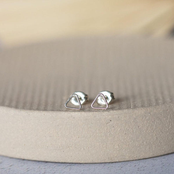 Sterling Silver Mini Geo Triangle Studs - Insideout