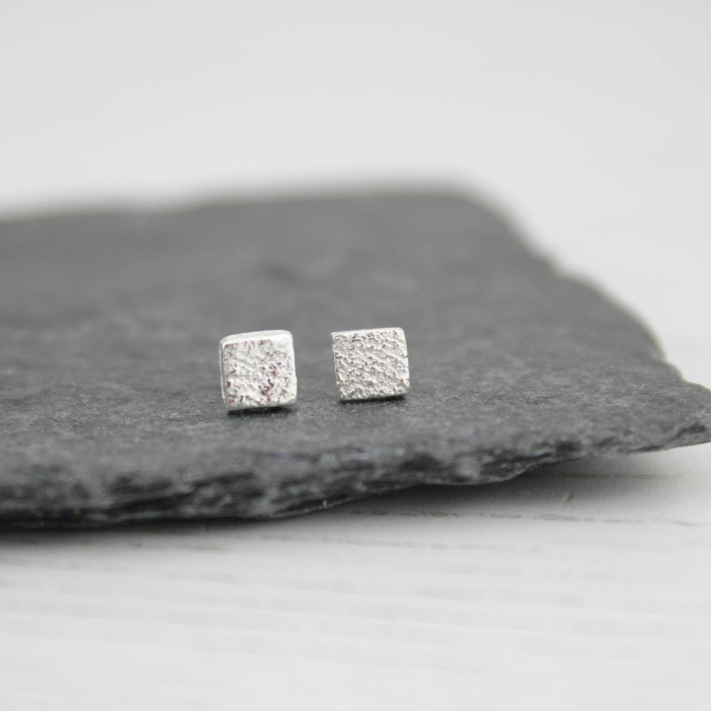 Sterling Silver Mini Square Studs - Insideout