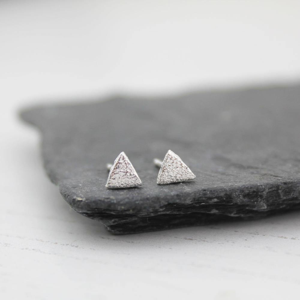 Sterling Silver Mini Triangle Studs - Insideout