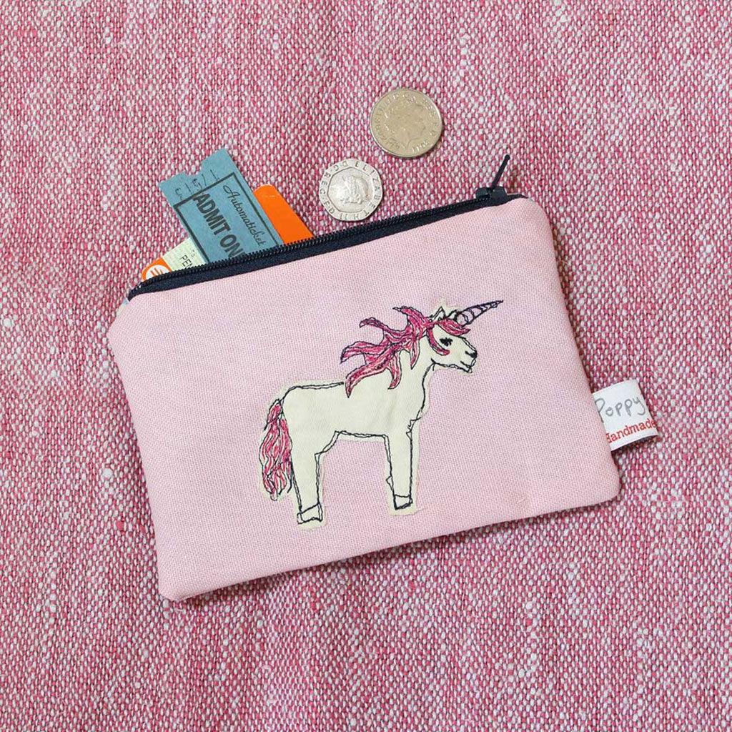 Unicorn Embroidered Purse - Insideout
