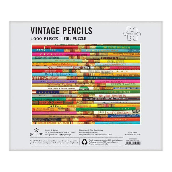 Vintage Pencils 1000 Piece Jigsaw Puzzle - Insideout