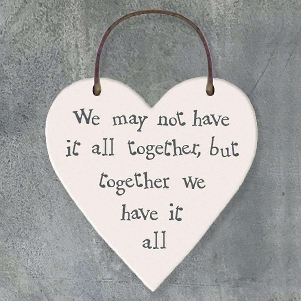 We May Not Have It All Together Heart Tag - Insideout