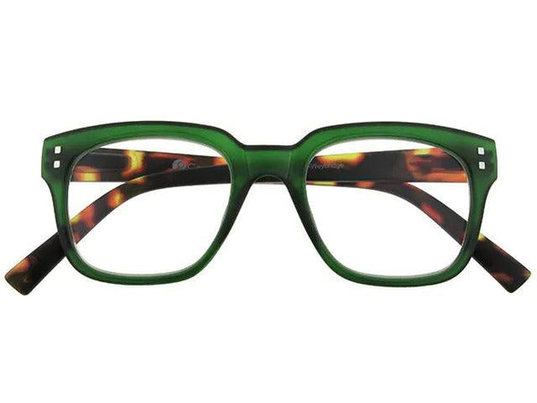 Weybridge Reading Glasses Green & Tortoiseshell - Insideout