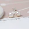 White Freshwater Pearl Earrings - Insideout