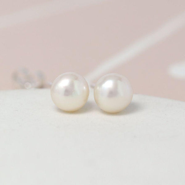 White Freshwater Pearl Earrings - Insideout